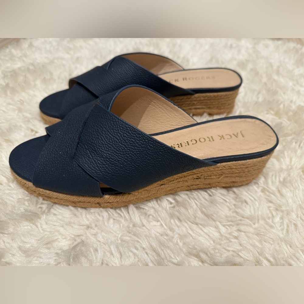 Jack Rogers Espadrille Women's Slotted Sloane Slide Wedge Sandals